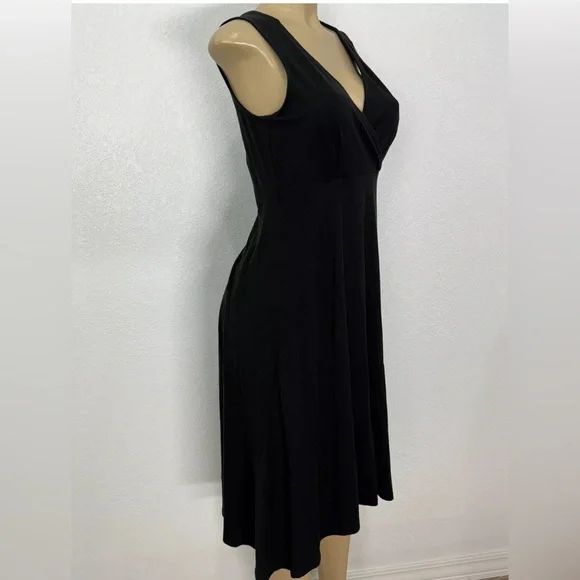 Eileen Fisher Elegant Black Sleeveless Dress - Picture 2 of 6